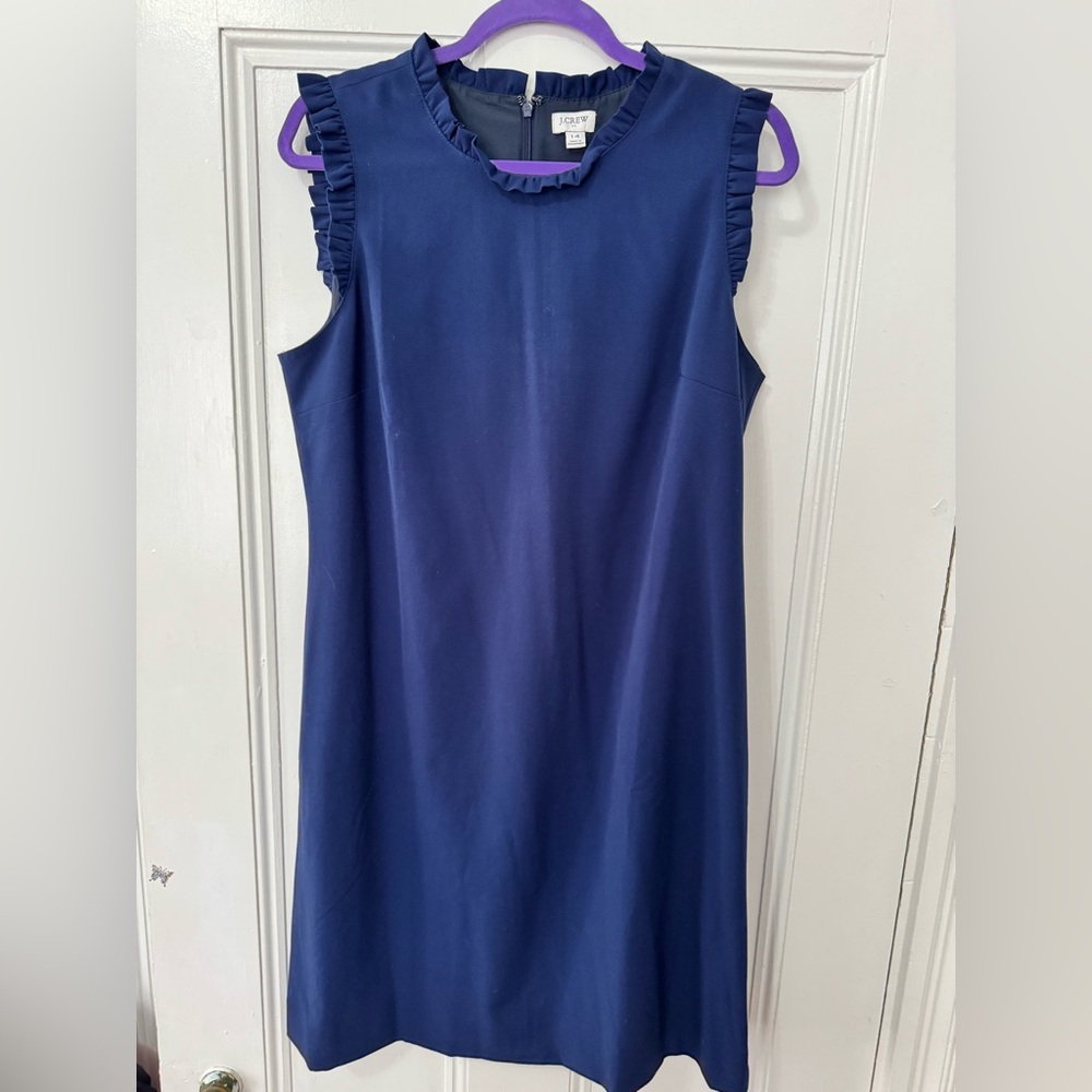 Jcrew navy shift dress size 14
